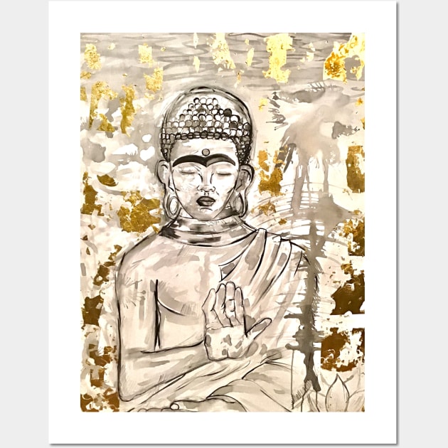 Buddha wrapped in Gold Wall Art by Mr_Bentley